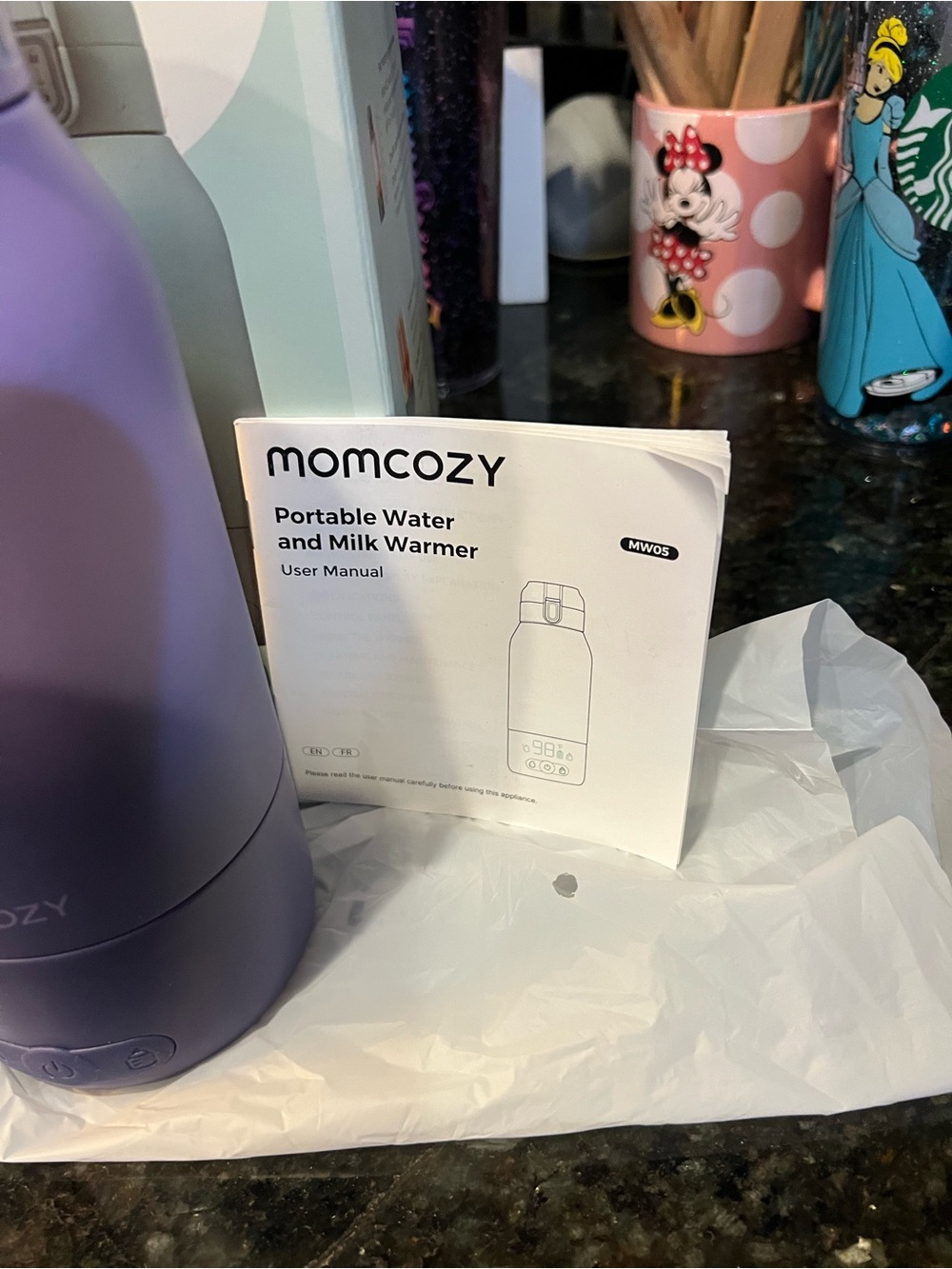 momcozy Portable Water & Milk Warmer - Ombre Purple - new Open Box - Picture 3 of 8